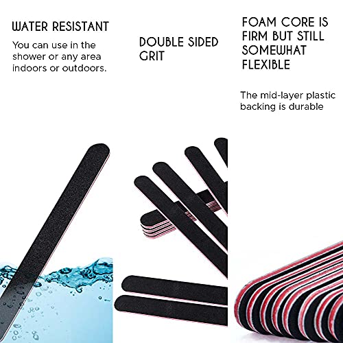 Karlash 10 PCS Double Sided Nail Files - Professional Grit for Gel & Acrylic Nails