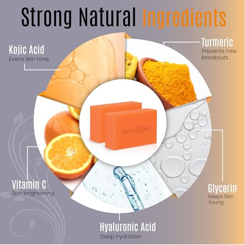 Kojic Acid Soap Bar with Vitamin C & Arbutin - 2 Pack for Radiant Skin