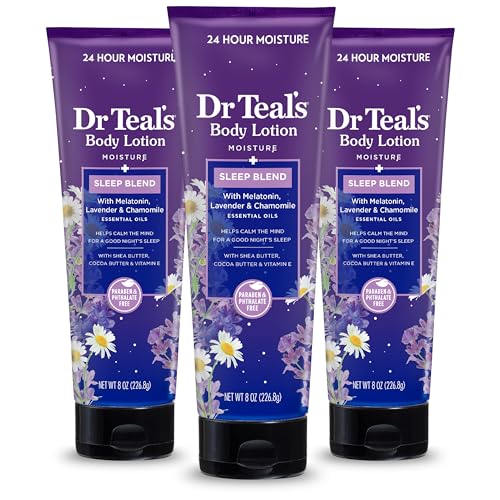 Dr Teal's Sleep Body Lotion with Melatonin & Essential Oils, 8 oz (Pack of 3)