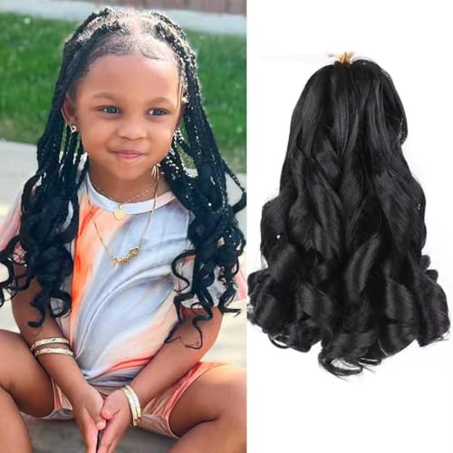 French Curl Braiding Hair - 8 Inch Pre-Stretched 1B (Pack of 8)