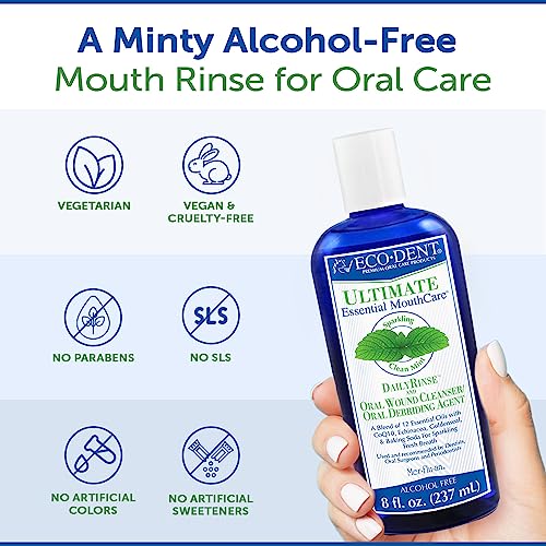 Eco-Dent Alcohol-Free Mouthwash, Mint - 8 Fl Oz DailyRinse Pack