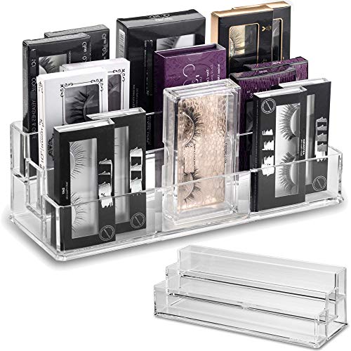 BY ALEGORY 3-Tier Acrylic Eyelash Makeup Organizer 10.25"x3.87"x3.38"