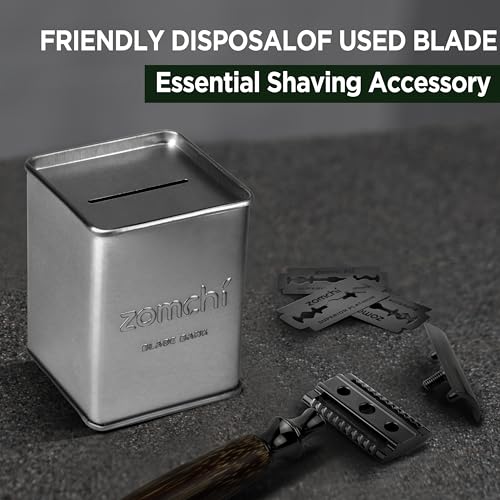 ZOMCHI Razor Blade Bank with 100 Safety Razor Blades