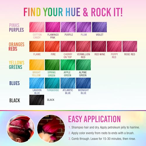 Punky Colour Flamingo Pink Semi Permanent Hair Color ? Vibrant Pink Hair Dye, Vegan & Cruelty-Free Conditioning Formula, Lasts Up to 35 Washes, 3.5 fl oz