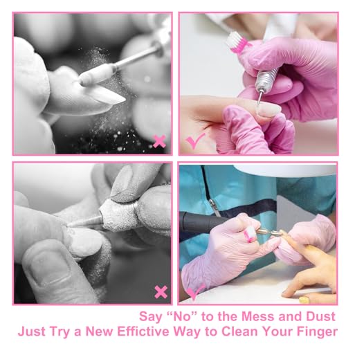 SHEERBLISS Mini Nail Brush Rings - 20pcs Adjustable Fingernail Cleaner