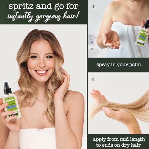 SAUCE Guac Hair Gloss - High Shine Vegan Hair Treatment, 3 Fl Oz