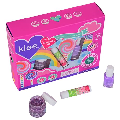 Klee Naturals Swirling Purple Makeup Kit with Nail Polish & Glitter Gel