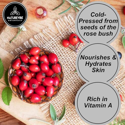 Naturevibe Botanicals 100% Pure Cold Pressed Rosehip Oil - 32 oz