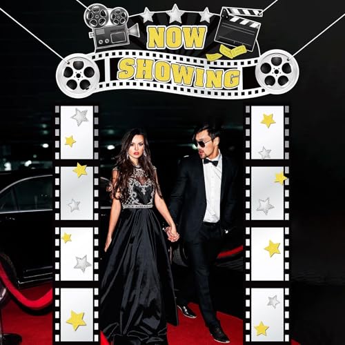 Movie Night Porch Sign Set - 3 Pcs Party Decoration, Now Showing