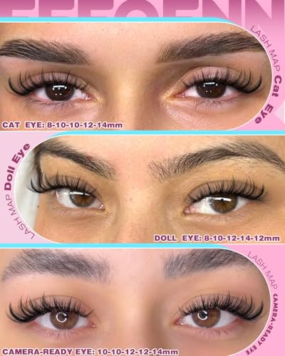 Eefofnn Wispy Lash Clusters Kit - Natural & Comfortable Eyelash Extensions