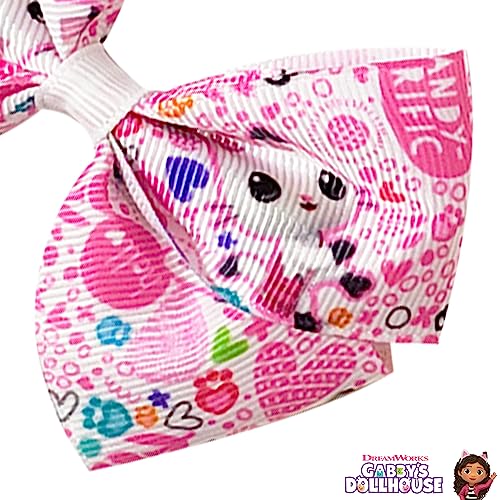 Gabby's Dollhouse Hair Bows Gift Set - 7 Pcs Non-Slip Clips for Girls