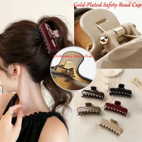 Premium Wine Red Shark Hair Clip for Thick Hair - Strong Hold