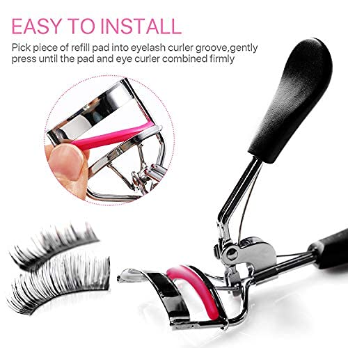 Mudder 80 Silicone Eyelash Curler Replacement Pads - 4 Colors