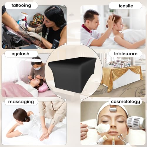 KIDOACOW Black Massage Table Cover with Leg Cut-Out - 6FT Protector