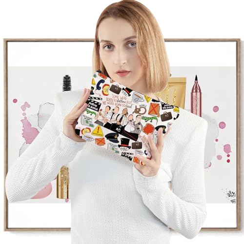 LEVLO Ewen Montagu Dun Makeup Bag - Inspirational Cotton Cosmetic Pouch