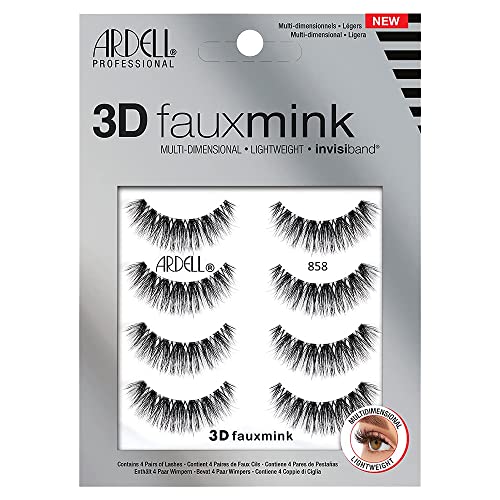 Ardell 3D Faux Mink Lashes 858 - Reusable Lightweight Strip Lashes