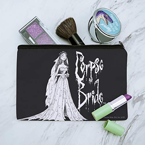 Corpse Bride Canvas Makeup Bag - Zippered Travel Cosmetic Pouch