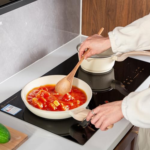 MZROO 12.5-Inch Wooden Cooking Spoon - Durable Acacia Wood Mixing Spoon