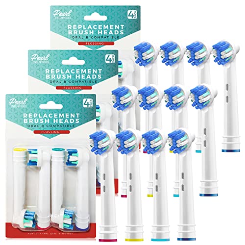 Replacement Brush Heads for Oral-B Electric Toothbrushes - 12 Pack