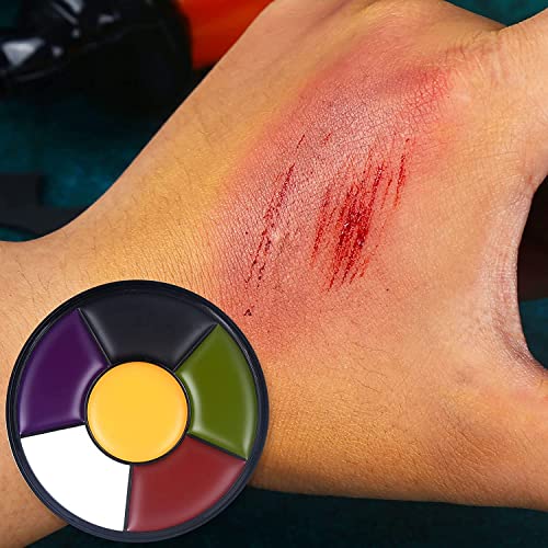 BOBISUKA Demonic Special Effects Makeup Kit 02 - 6 Colors, Fake Blood & Scar Wax