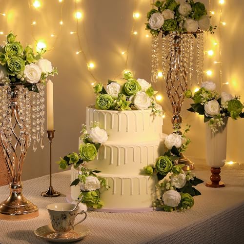Silk Peony Artificial Flowers Bouquets - 2 Bunches for Home Decor