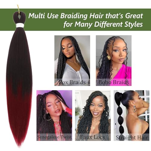 TBUG 30 Inch Pre Stretched Braiding Hair - 8 Packs Natural Yaki Texture