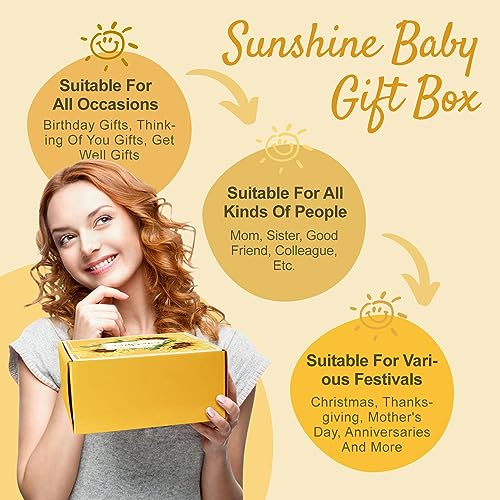 Get Well Soon Care Package for Women - 9-Piece Sunshine Spa Gift Set