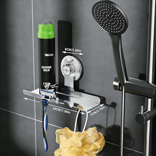 Removable Suction Cup Razor Holder for Shower Wall - Heavy-Duty Stainless Steel