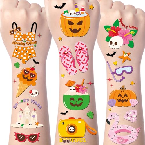 Summer Halloween Temporary Tattoos - 200+ Skull Designs for Parties