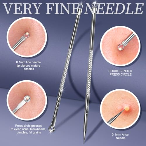 Teenitor 7-Piece Blackhead Remover Tool Kit - Surgical Grade Acne Extractors