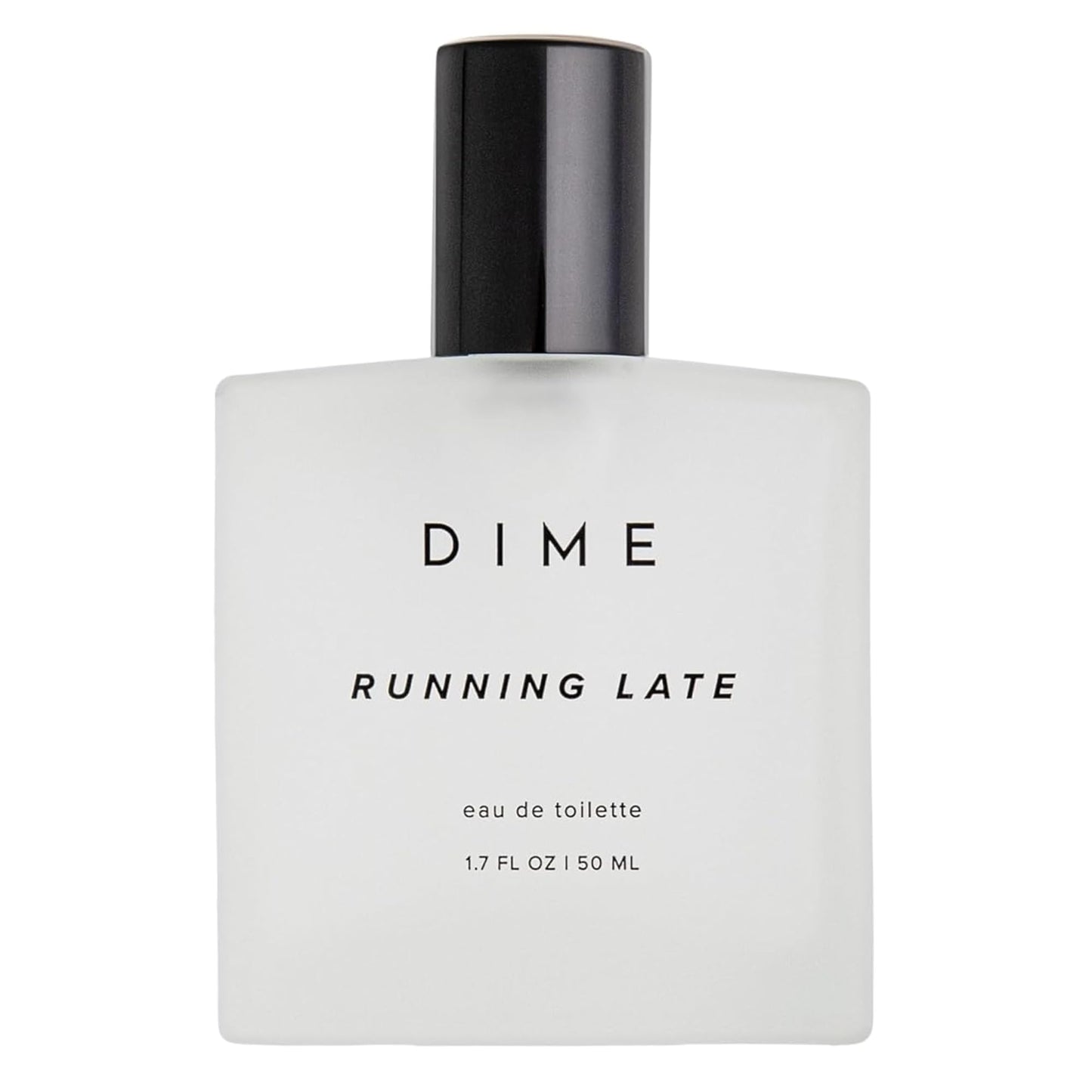 DIME Beauty Perfume Running Late - Fresh Citrus Floral Perfume for Women with Bergamot, Black Currant, Jasmine & Sandalwood, Energizing Clean Hypoallergenic Eau de Toilette, 1.7 oz / 50 ml
