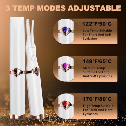 Acavado USB Rechargeable Heated Eyelash Curler - 3 Temperature Modes