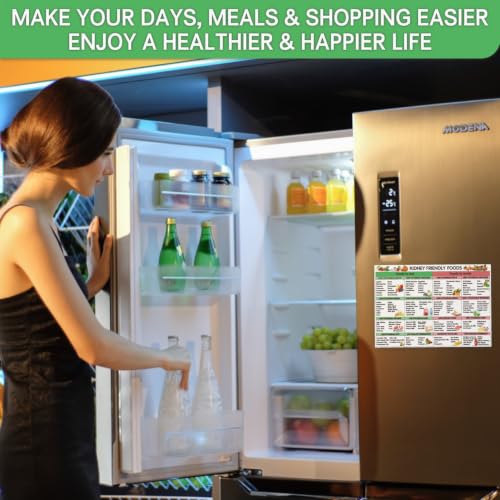 Kidney Diet Food Chart - Magnetic A4 Guide for Healthy Eating