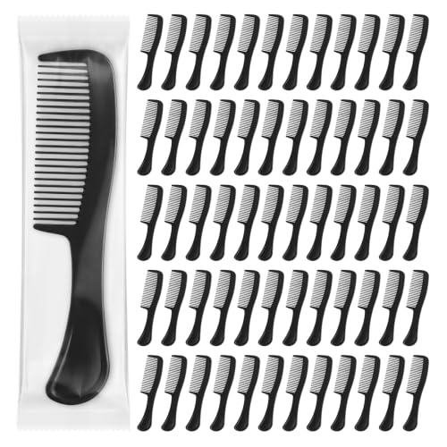 Pack of 100 Disposable Hair Combs - Individually Wrapped for Travel