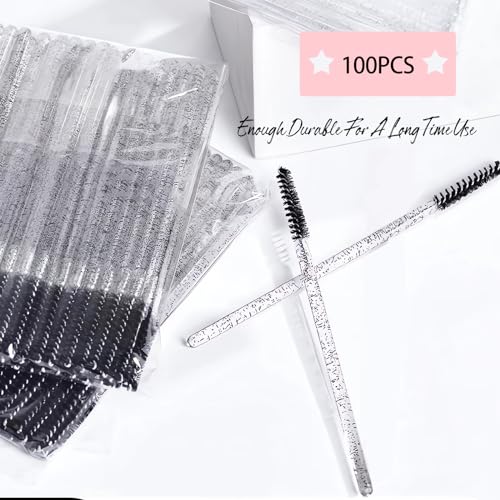 100 Disposable Mini Spoolie Brushes for Eyelash Extensions