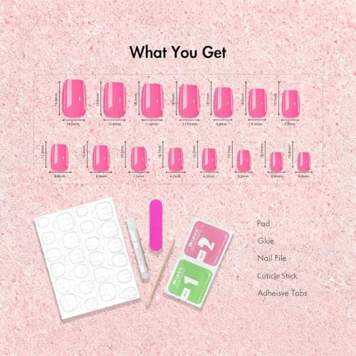 Pastel Yellow Short Coffin Press On Nails - 30 Pcs Acrylic Set