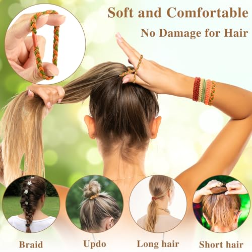 Boho Hair Ties for Women - 24PCS No-Damage Bracelet Hair Accessories