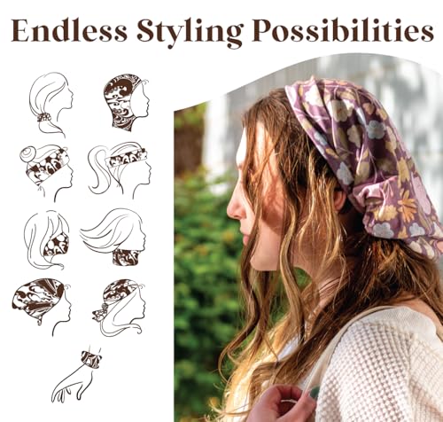Karma Gray Wide Headband for Women - Stretchy Fabric Hair Accessory