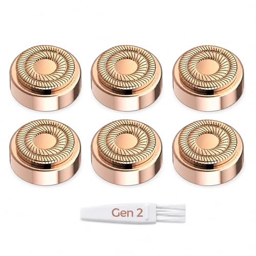 Ceooe 6 Pack Replacement Heads for Flawless Gen 2 Facial Hair Remover - Compatible with Finishing Touch Women's Razor