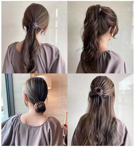Aweoisa 7PCS Bird Nest Hair Clips Set – Color-02 Expandable Ponytail Holders for Women