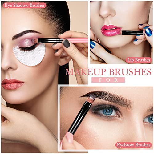 Patelai 48-Piece Synthetic Flat Makeup Brush Set for Lips and Concealer