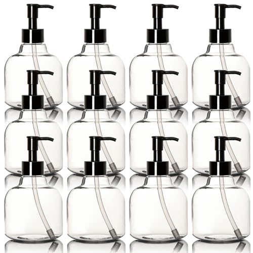 Youngever 8 Ounce Clear Refillable Plastic Pump Bottles - 6 Pack