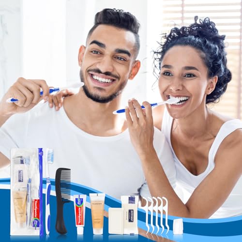 Pack of 5 Travel Hygiene Kits with Toothbrush, Shampoo & Soap