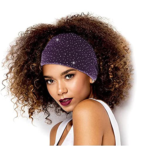 CAKURE Crystal Wide Headbands for Women - 3 Pack Rhinestone Boho Hair Wraps