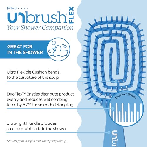 FHI Heat UNbrush Flex Detangling Brush - Anti-Static, Pain-Free