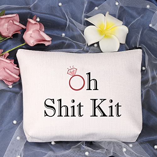 LEVLO Oh Shit Kit - Funny Bachelorette Gift & Makeup Bag, 23.5x17 cm
