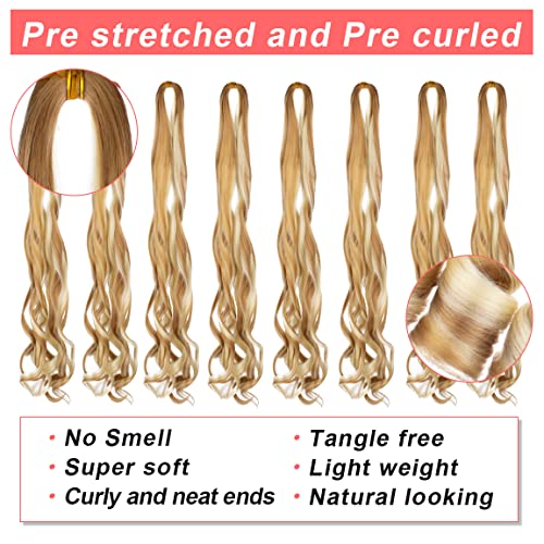 XTREND 22 Inch Pre Stretched French Curls Braiding Hair - 8 Packs 27M613#