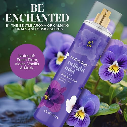 Bodycology Twilight Mist Fragrance Mist - Long-Lasting Floral Scent, 8 fl oz
