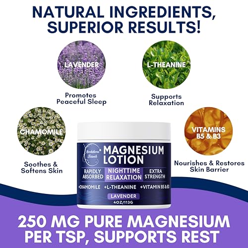 Brookethorne Naturals Nighttime Magnesium Sleep Lotion - Lavender & Chamomile