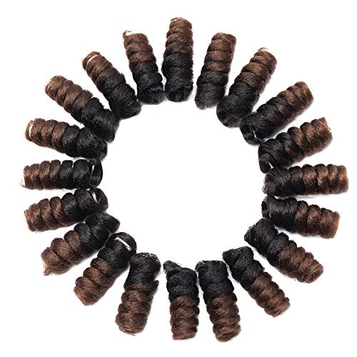 S-noilite 10 Inch Jamaican Bounce Curls Crochet Braids - 3 Pack Light Brown